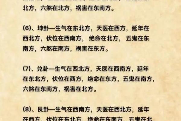 东四命与西四命的适宜方向选择:提升运势的智慧之选 东四命与西四命的适宜方向选择:提升运势的智慧之选