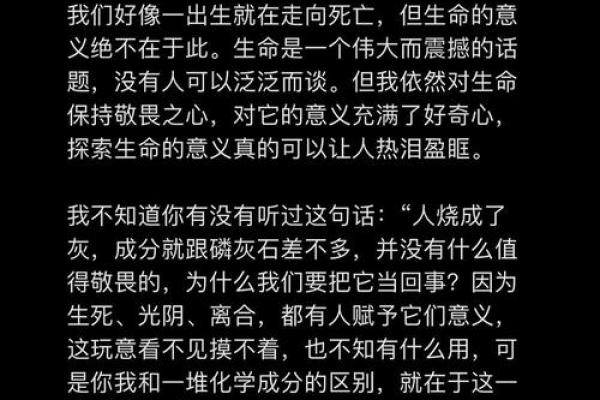 “以至于命的命:理解生命与存在的深刻意义” “以至于命的命:理解生命与存在的深刻意义”