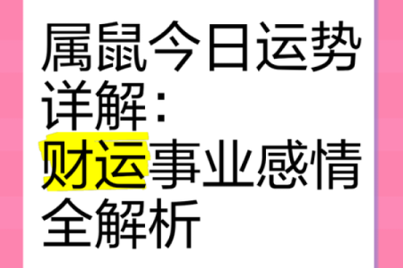 2008年鼠年命运解析：解码属鼠人的人生之旅