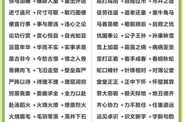 成语接龙:从命运到意境的精彩旅程 成语接龙:从命运到意境的精彩旅程