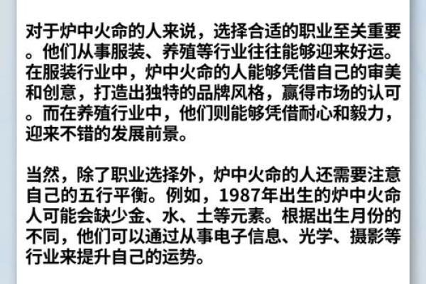 火命与土命：探索适合两种命格的职业与发展方向