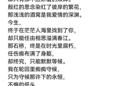 视你如命却未命：爱情的无奈与执念之痛